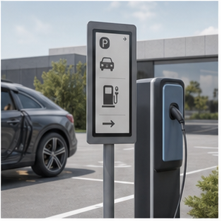 停車與充電導引牌
