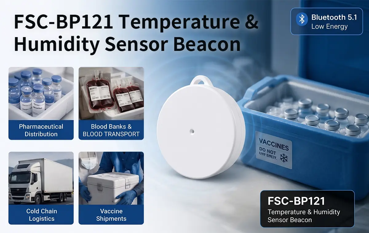 Cold Chain Temperature Humidity Sensor: Real-Time Monitoring, Sub-Meter Tracking 110 Cold Chain Temperature Humidity Sensor