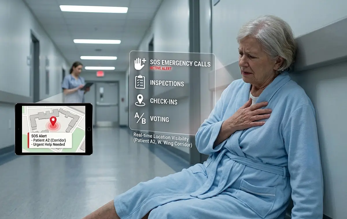 BLE Beacon for SOS One-Press Positioning in Healthcare: Instant Alerts, Real-Time Location 110 BLE Beacon for SOS One-Press Positioning in Healthcare