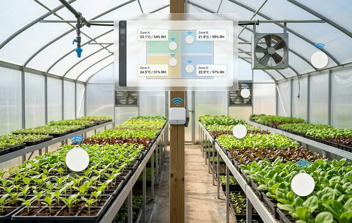 Precision Greenhouse Climate Monitoring with Wireless Temperature Sensors 108 Precision Greenhouse Climate Monitoring with Wireless Temperature Sensors